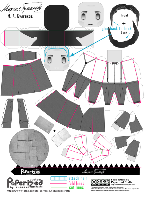 Инструкция по сборке для фигурки Михаила Булгакова