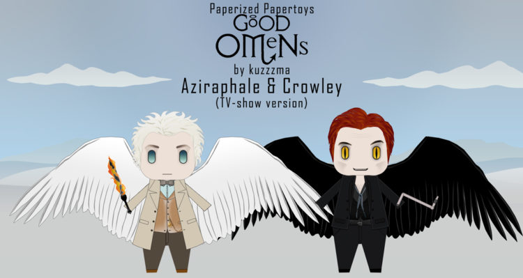 Papercraft Paperized Good Omens Aziraphale Papertoy Tv Series Version Private Universe 4870